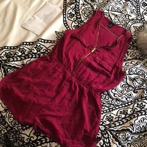Burgundy Romper